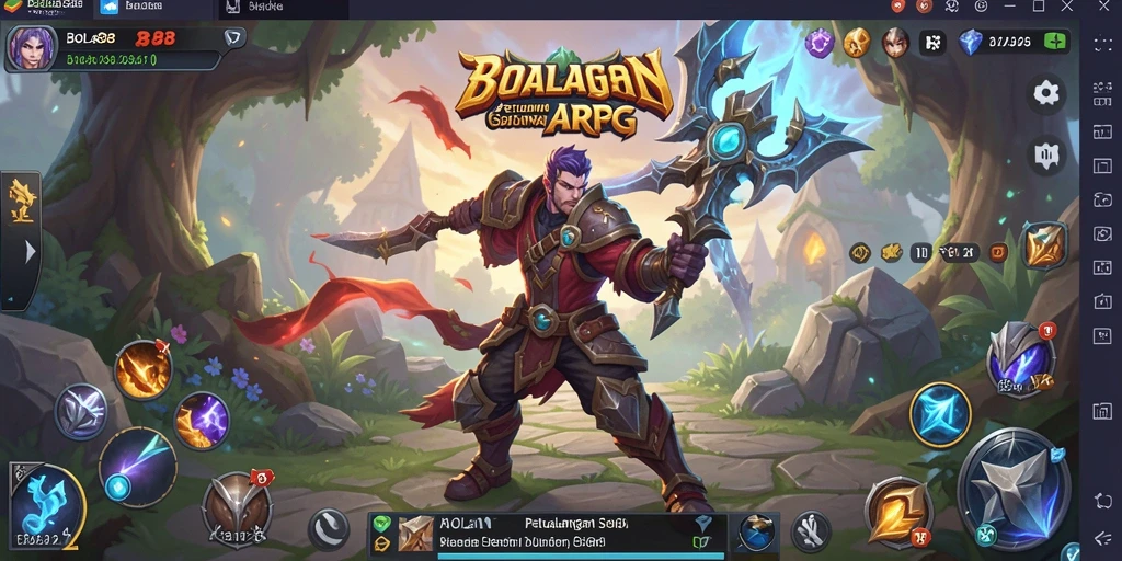 Tampilan gameplay seru dari BOLA88 dalam pertempuran ARPG.