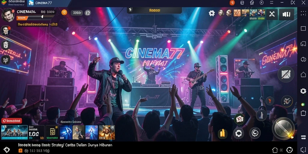 Tampilan screenshot CINEMA77 yang menampilkan pengelolaan bioskop strategis.
