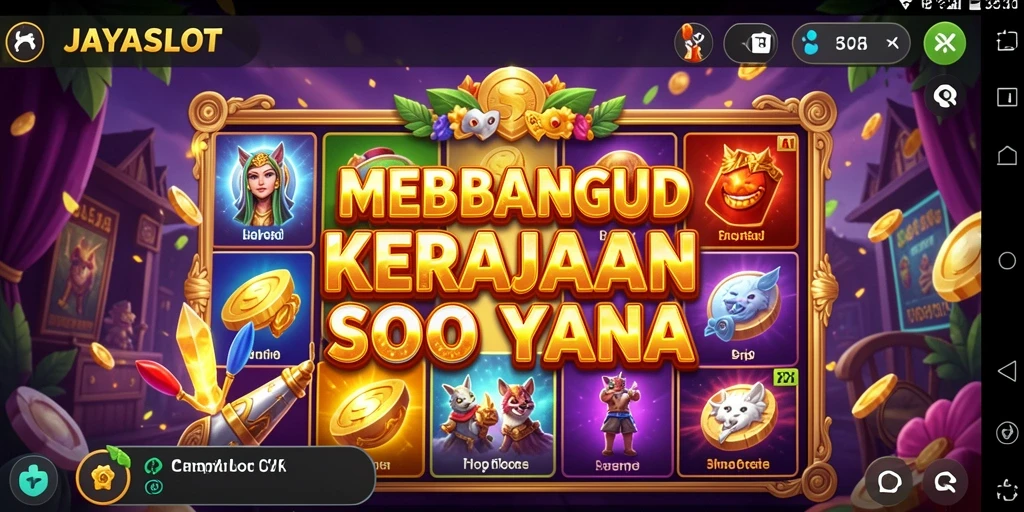 Tampilan gameplay JAYASLOT dengan mesin slot yang beragam dan suasana kasino.