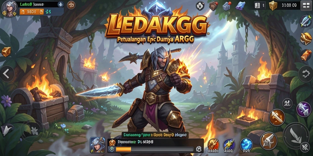 Gameplay LEDAKGG yang penuh aksi dan petualangan mendebarkan.