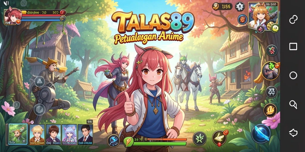 Tampilan menakjubkan dari gameplay Anime TALAS89 dengan karakter yang dinamis.