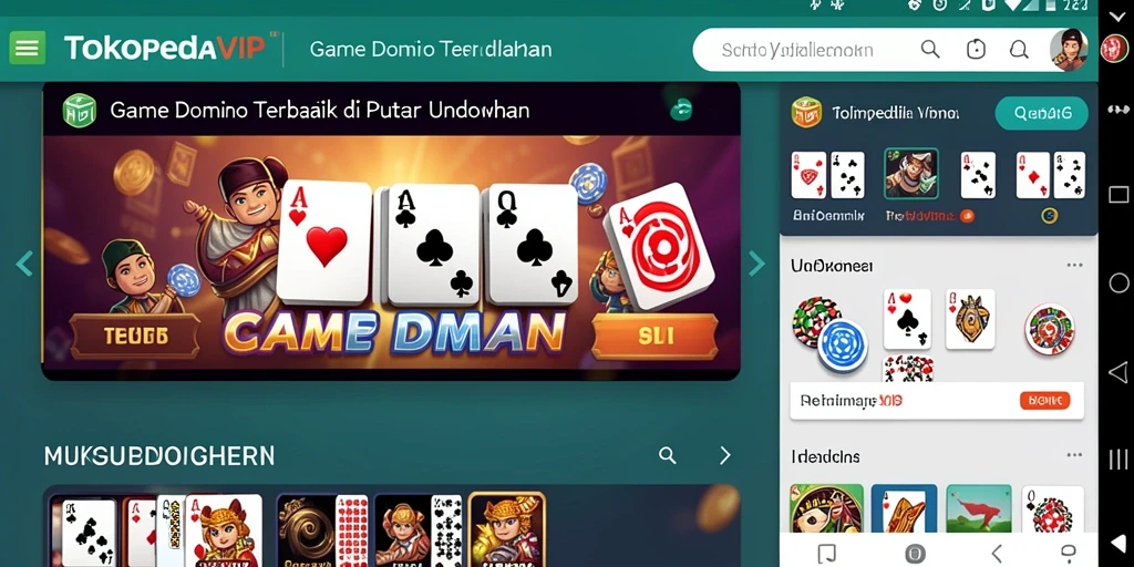 Screenshot gameplay TOKOPEDIAVIP menampilkan aksi seru permainan Domino.