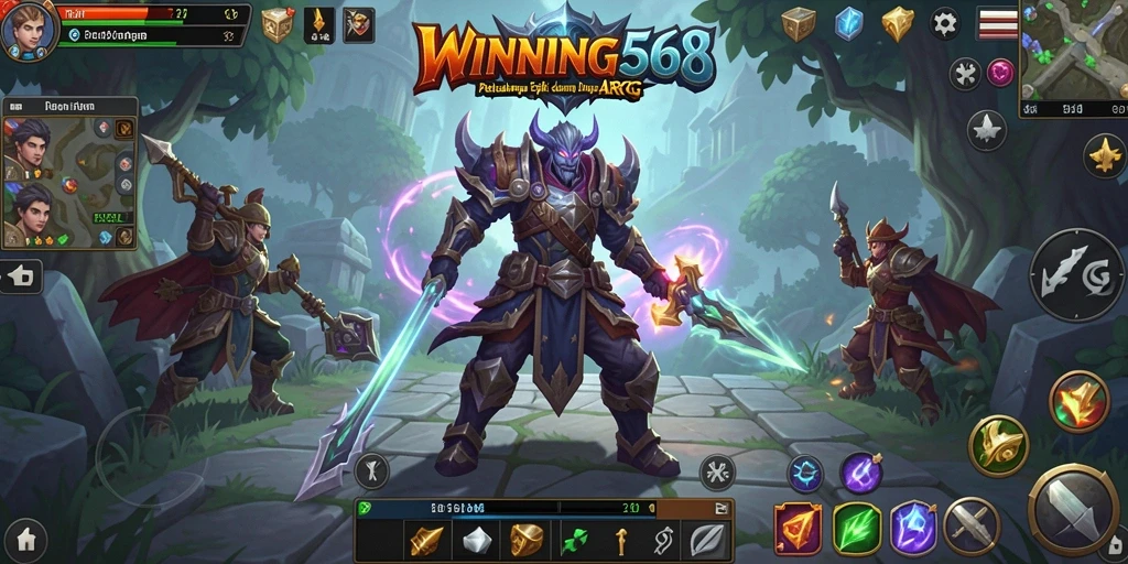 Tampilan gameplay seru dalam <strong>WINNING568</strong> yang menunjukkan aksi ARPG yang mendebarkan.