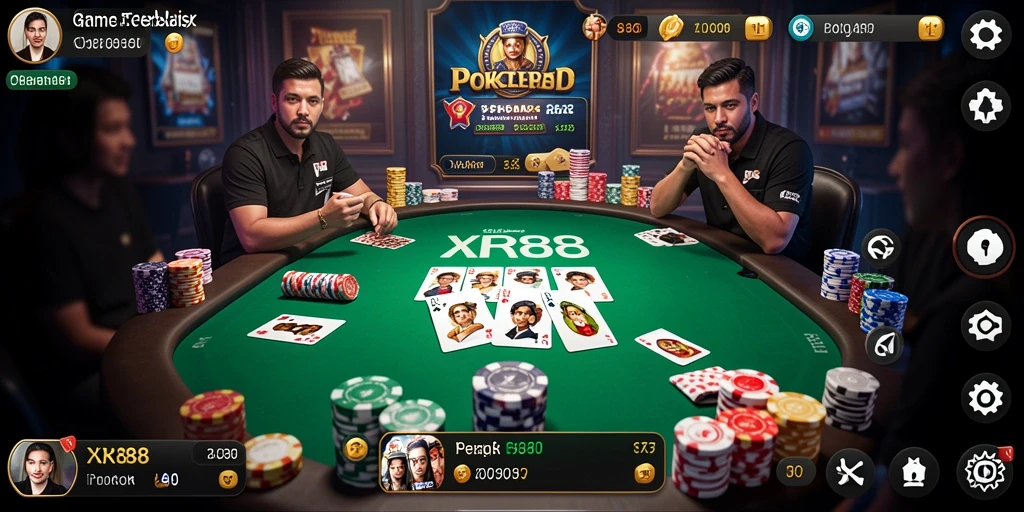 Tampilan gameplay poker yang menarik dan mendebarkan di XR88.