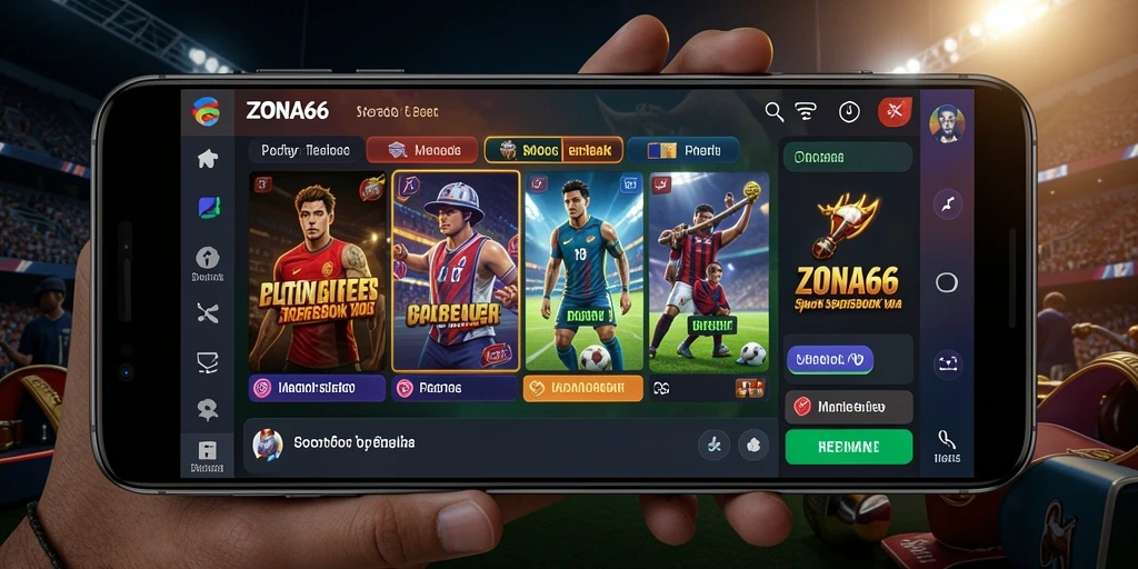 Tampilan gameplay menarik dari aplikasi Sportsbook ZONA66.